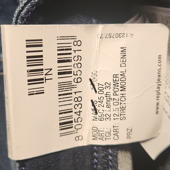 Replay Jeans Men's 32×32 Blue - Picture 9 of 9